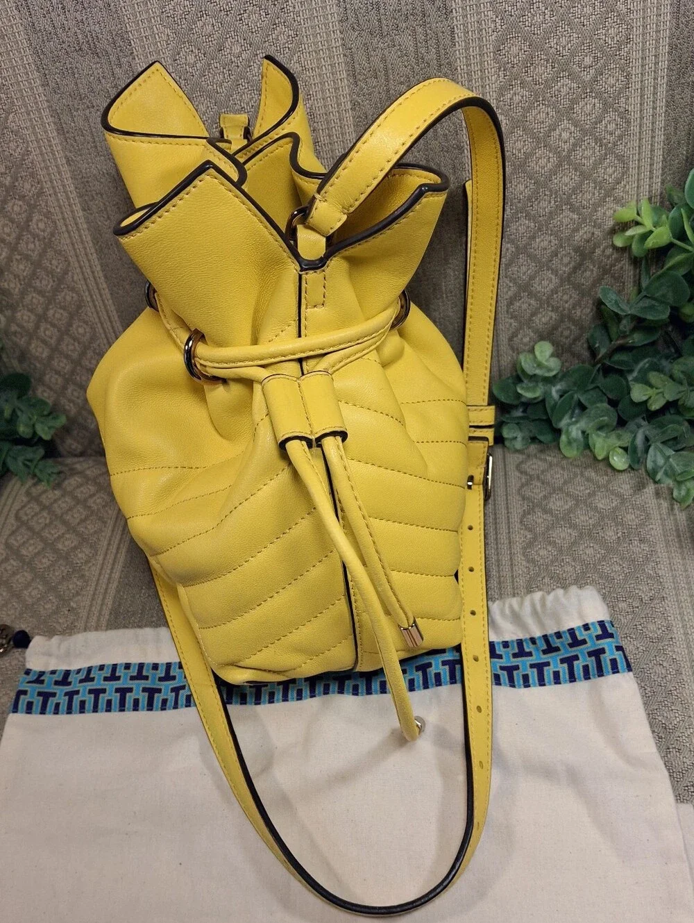 Tory Burch Kira Quilted Bucket Crossbody Bag